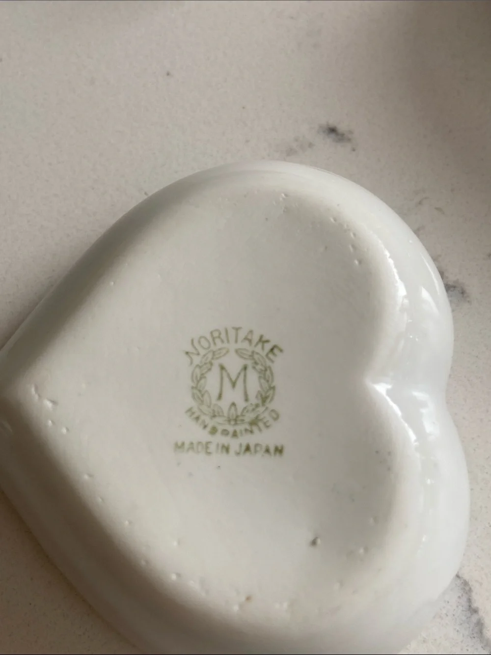 Antique Noritake Heart Butter Pats Hand Painted Roses Set of 6